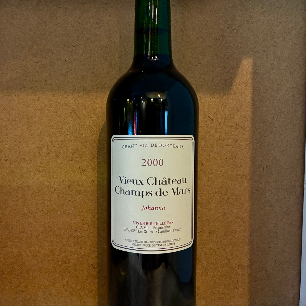 Vieux Château Champs de Mars 'Johanna'– Vinyl Wine